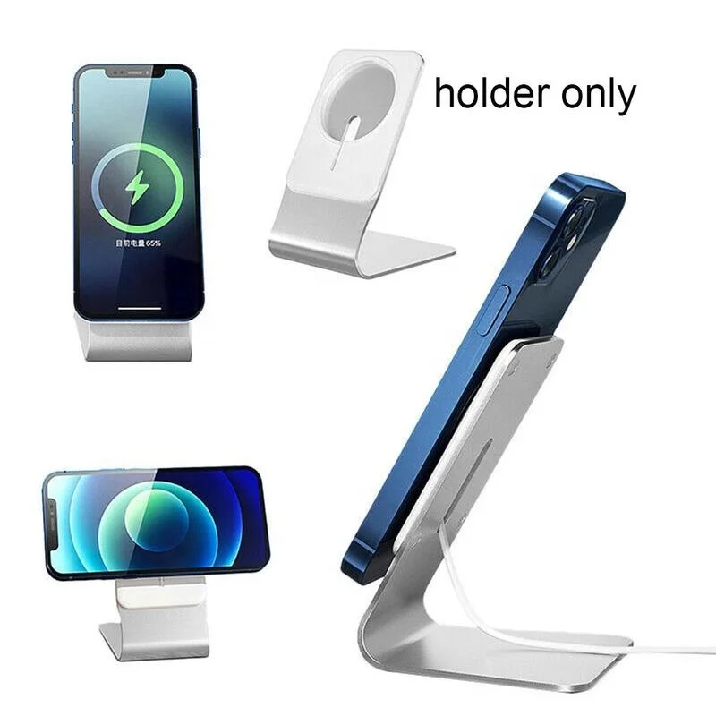 

Trendi Phone Accessories New Aluminum Magsafes Wireless Charger for Iphone 12 Apple Iphone Magsafes Chargerer Mobile Phone Stand, Silver
