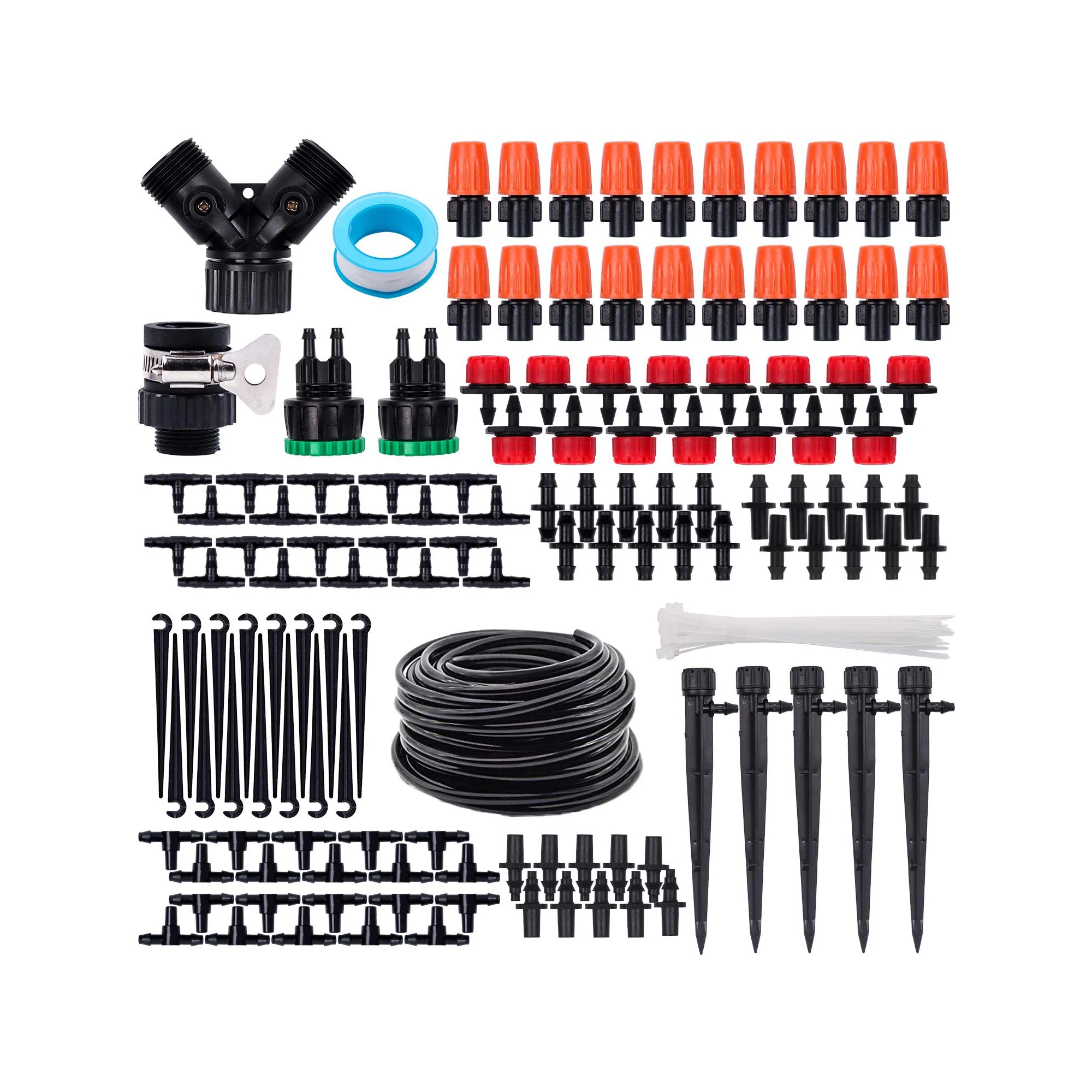 

Micro Drip Irrigation Kit Garden Irrigation System Adjustable Nozzle Sprinkler Sprayer Plant Watering Kit Misting Cooling System