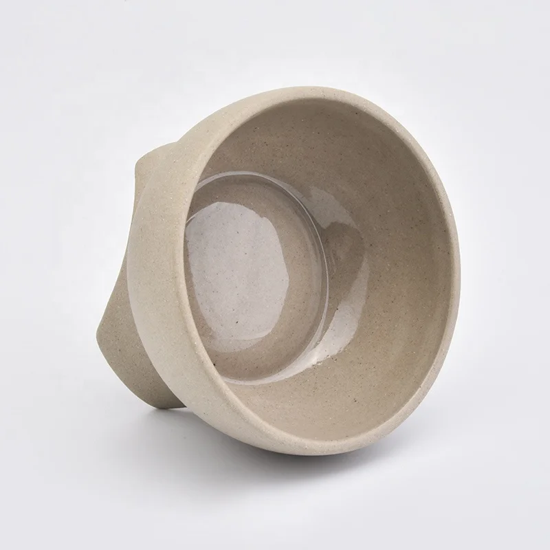 Customized ceramic candle containers votive scented candle holders with base party decoration wholesale