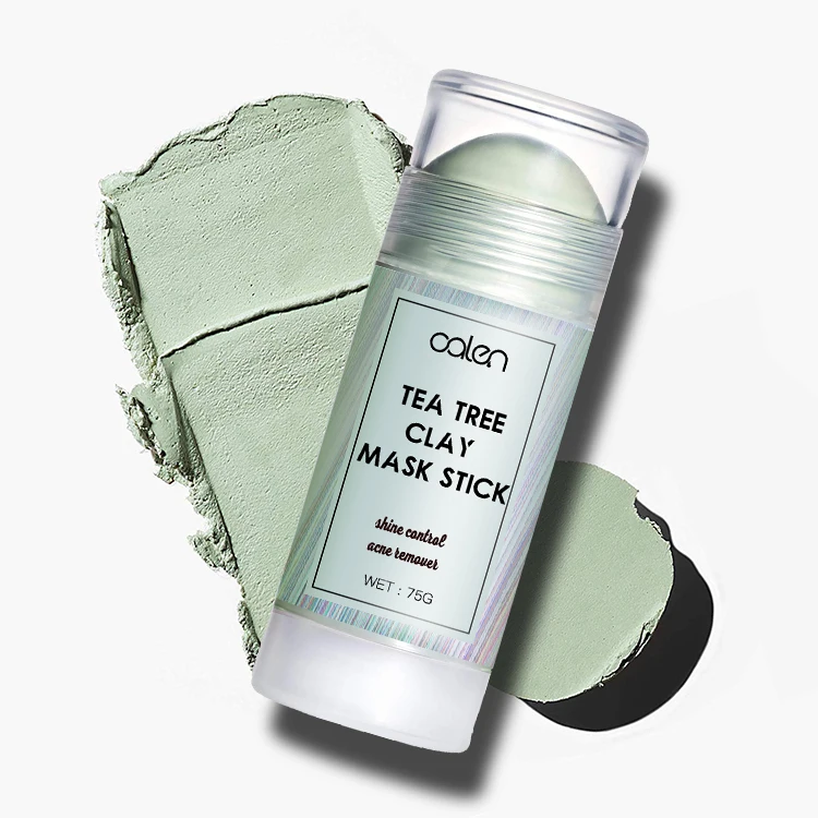 

Private Label Balance Skin Control Oil Calm Redness Powerful Antioxidant Rich Matcha Green Tea Clay Mask Stick