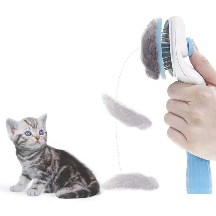 

Sohepty Cheap Luxury Professional Cat Care Stainless Steel Slicker Hair Tick Remover Grooming Dog Comb Pet Brush