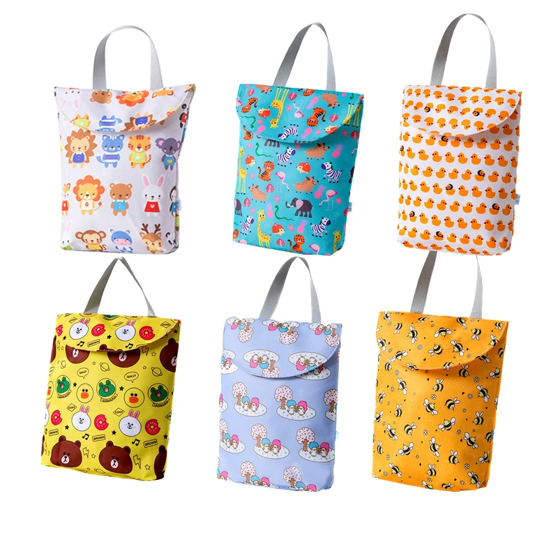 

Baby Diapering Toilet Training Reusable Waterproof Mini Wet Dry Bag Cloth Diaper Nappy Pouch for Stroller, Customized colors