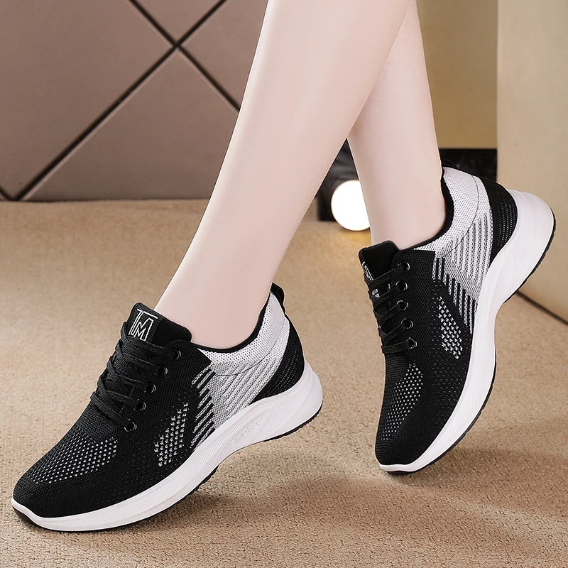 

G-2212 Athletic Walking Fitness Running Women Fashion Stock Sports Shoes, Black