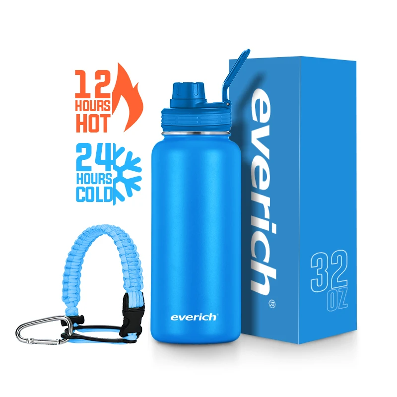 

Travel metal flask sports hot vacuum waterbottle manufacturer in bulk 32oz stainless steel water bottle with straw custom logo