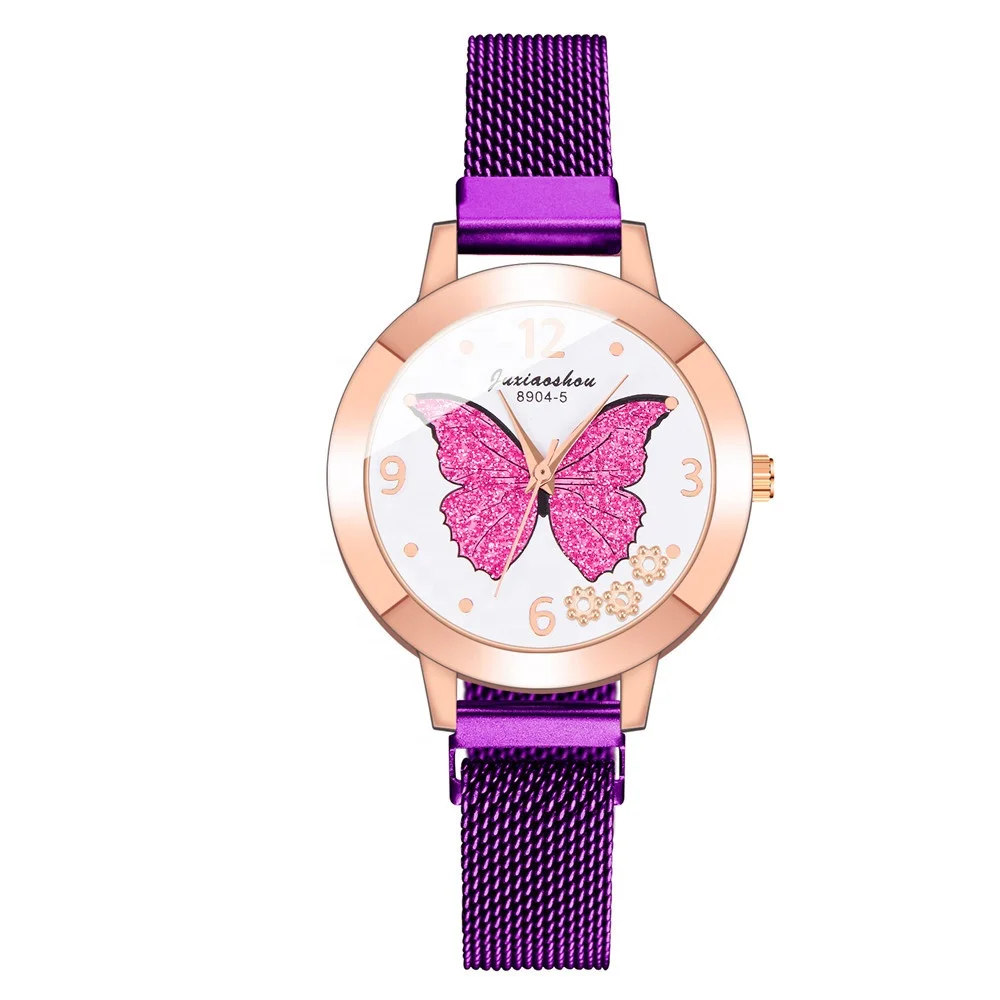 

Ready Stock Fresh Style TW805 Beautiful Butterfly Women Watches Quartz Creative Ladies Hand Watch With Magnetic Band