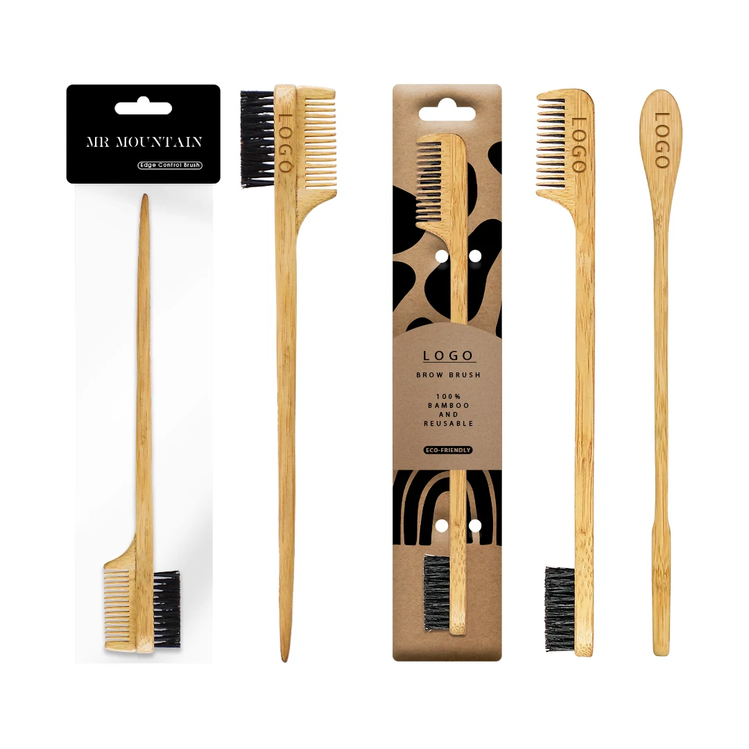 

personalized Double side personalized hair edge control brush hair brush