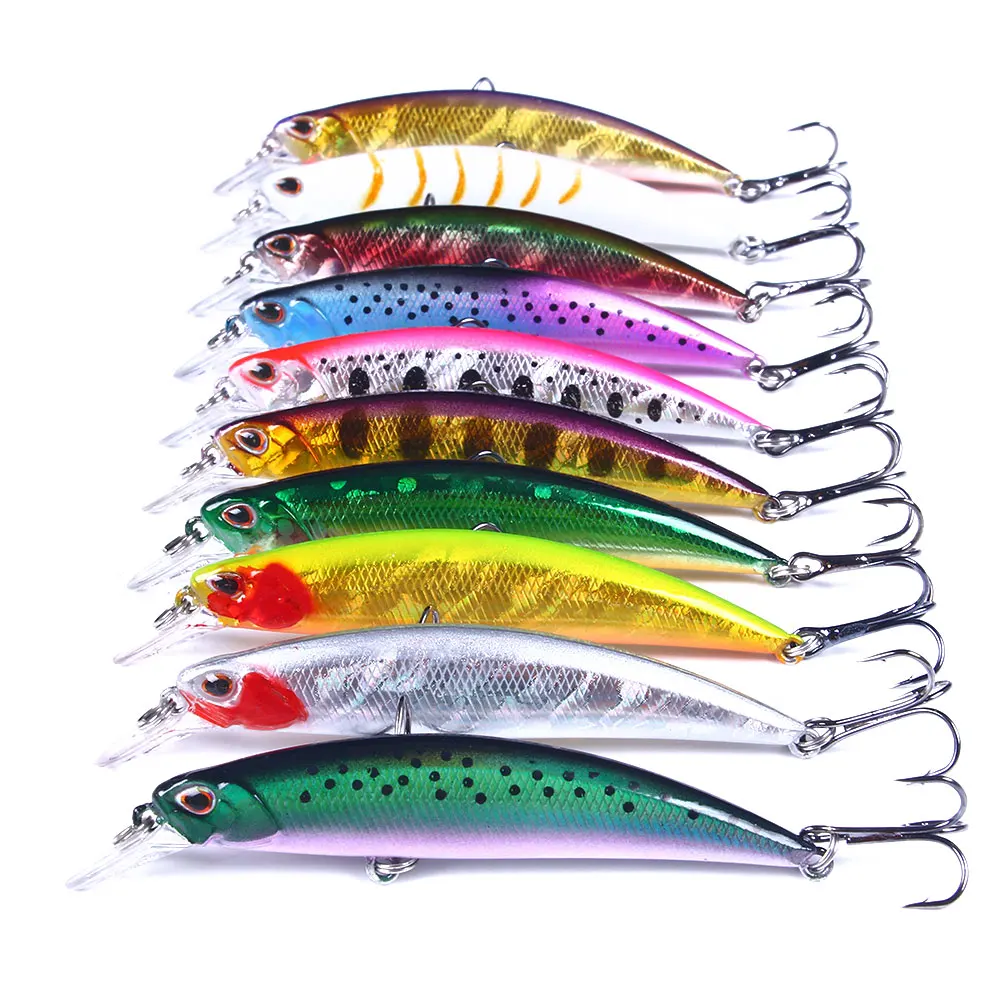 

Fishing Lures Wholesale 13g 90mm sinking Minnow Lure Hard Bait Sinking minnow Bass Fishing Wobbler, 10 colours available/unpainted/customized