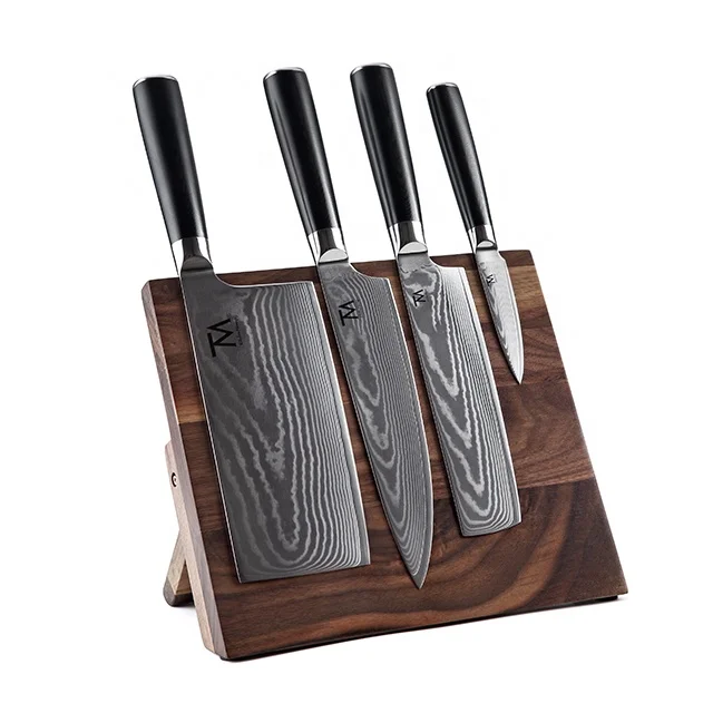 

4pcs Professional Customize Kitchen Knife Set Wholesale 67 Layers Damascus Steel Cooking Butcher Knife Set