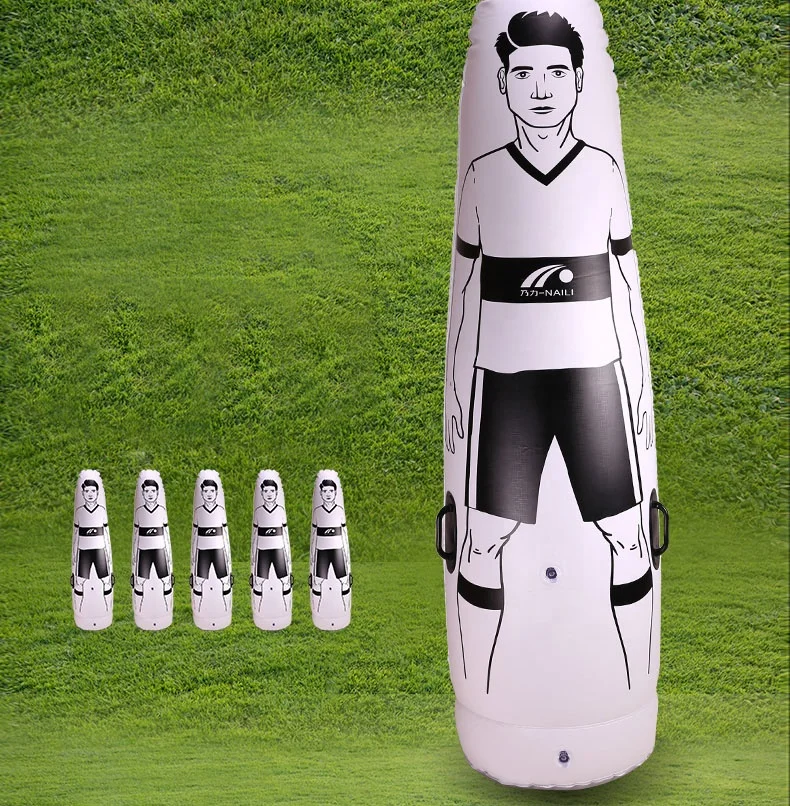 

portable inflatable football training dummy with logo printing, durable Inflatable Soccer Mannequin For Training, White & black, yellow or customized