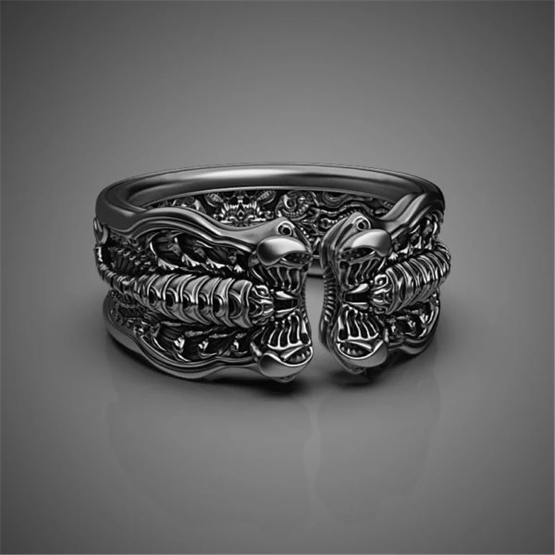 

Men's Black Scorpion Design Punk Adjustable Jewelry Male Rings, As the picture shown