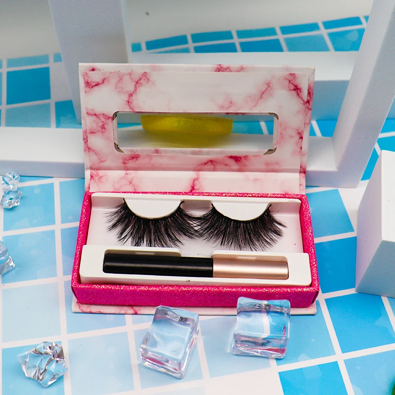 

High Quality Inventory False lash Beautiful Easy Fan Synthetic Fiber Eyelashes, Black color