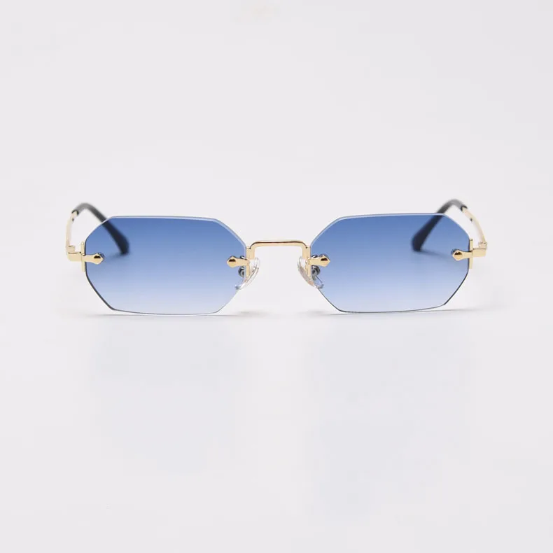 

Lbashades Fashion Polygon Frameless Sunglasses Female Personality Small Frame Rimless Rectangle Eyewear Male