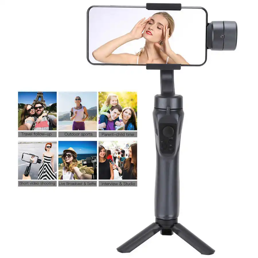 

Face Tracking Dolly zoom Time-lapse Mobile Phone 3 axis Gimbal Stabilizer Vlog Selfie Stick Gimble with Tripod Live Streaming