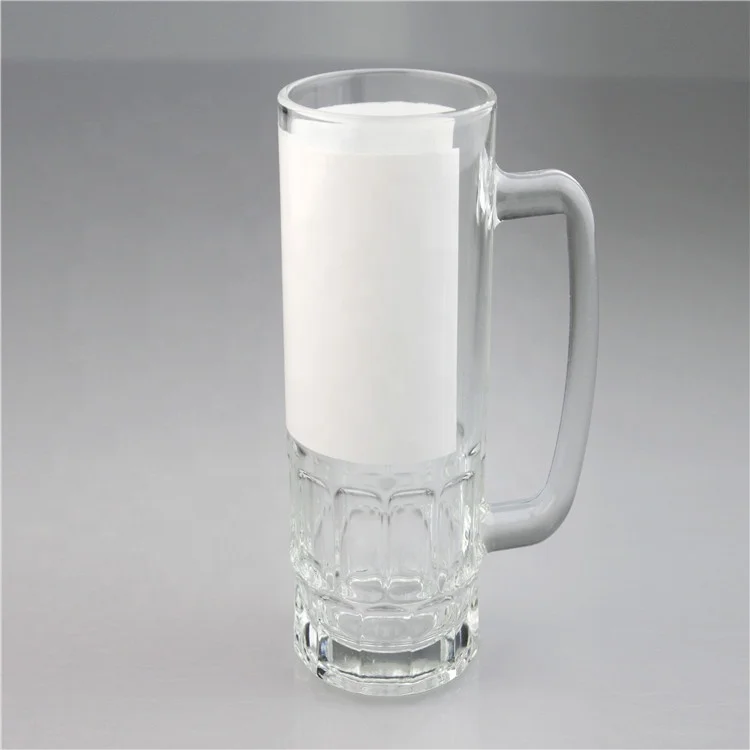 

Prosub  DIY Sublimation Printing White Trim White Ceramic German Beer Steins Mugs, White transparent