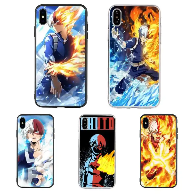 

New arrival phone case My Hero Academia Todoroki Shouto for iPhone 12 11 Pro X XR XS MAX 6 S 7 8 Plus soft silicon phone case