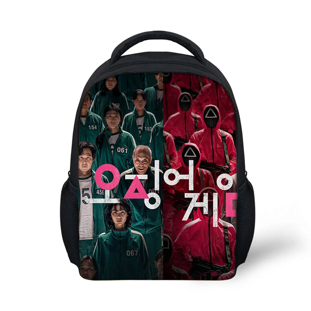 

custom Squid game design sublimation bookbag wholesale children school bag backpack