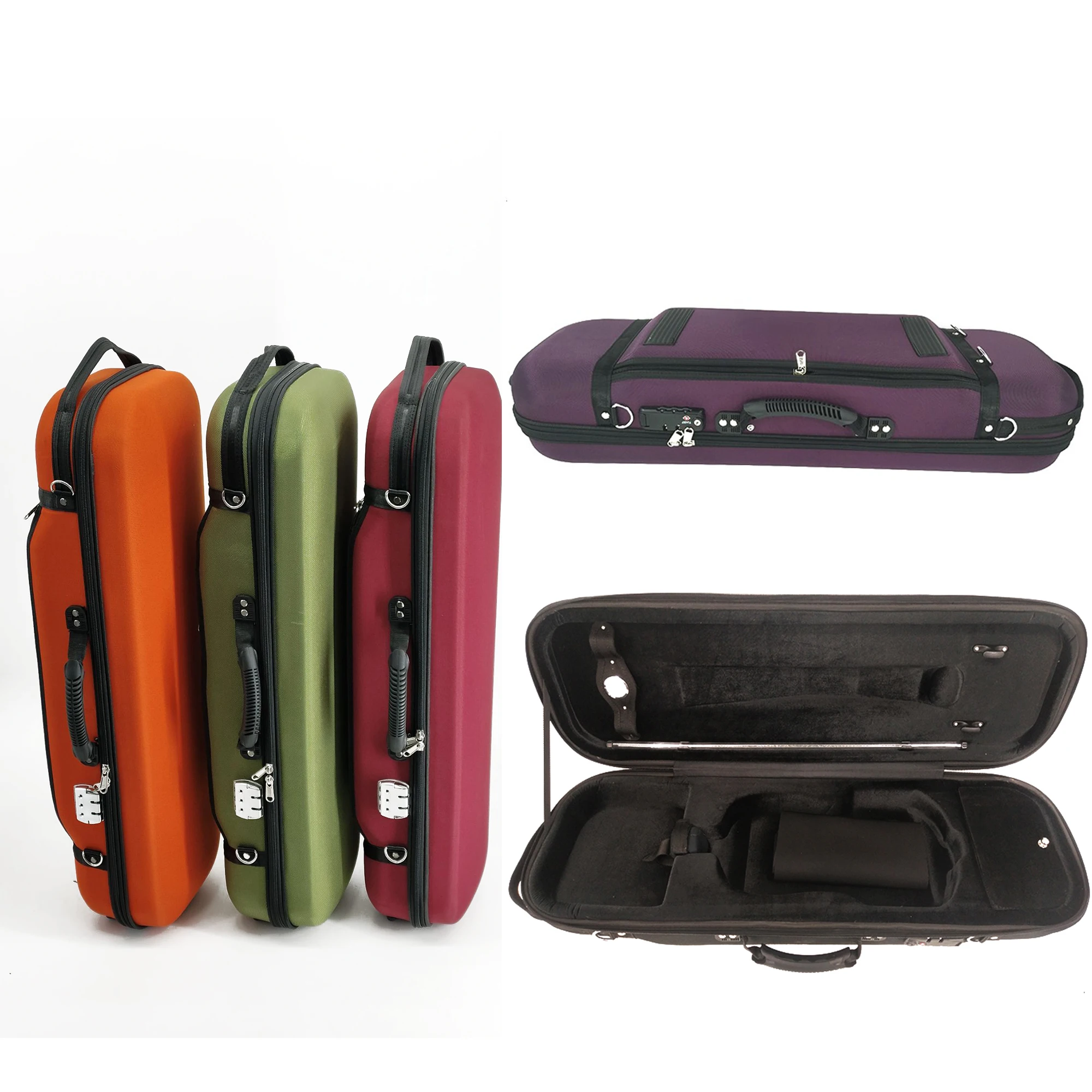 Wholesale Professional Music Instruments Oblong  EVA Form Violin Case