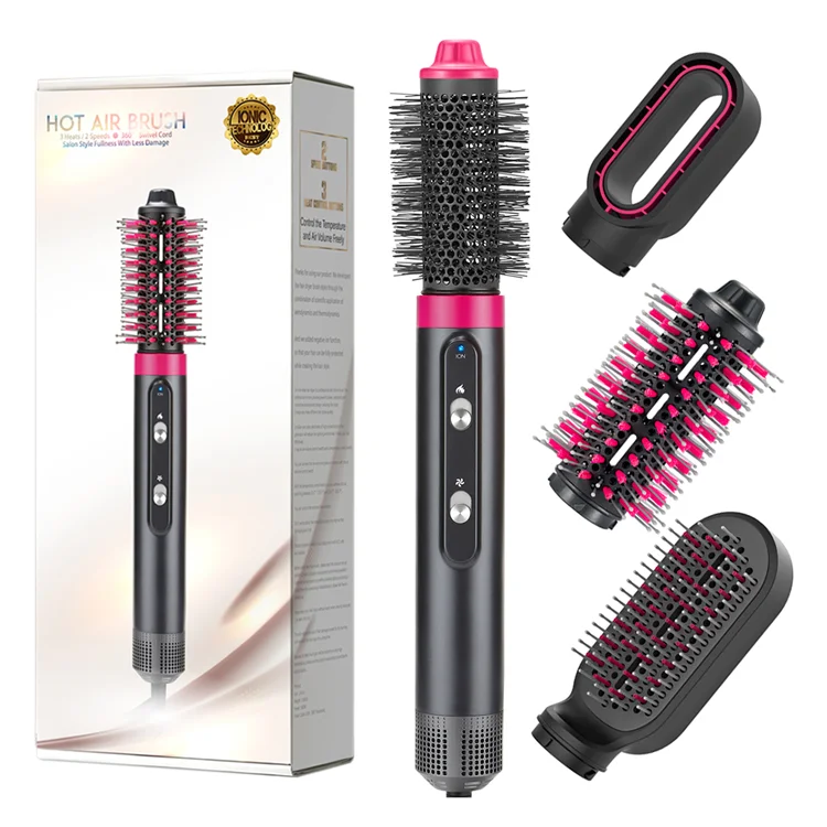 

5 in 1 Hot Air Brush Hair Wrap Styler And Dryer Electric Hot One Step Hair Dryer Straightener Comb Brush Custom