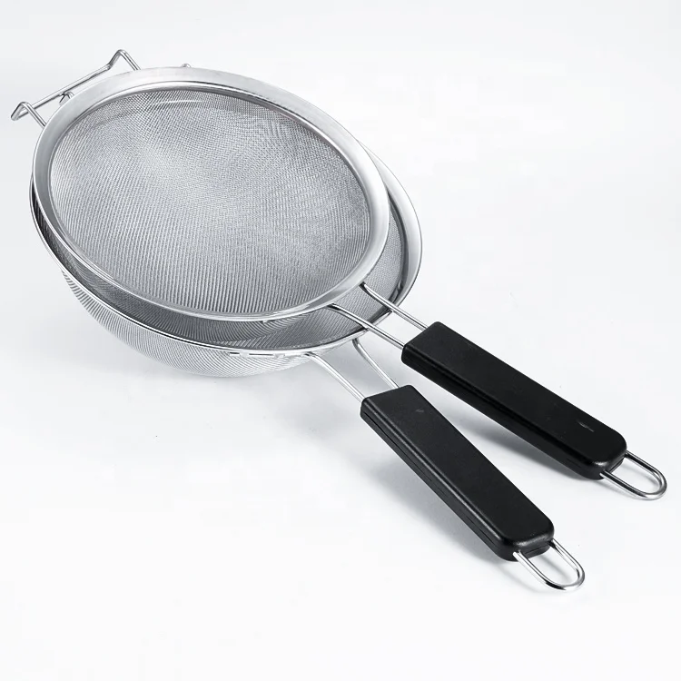 Stainless Steel Fine  Mesh Strainer Stainless Steel Colander Wire Mesh Strainer With Handle