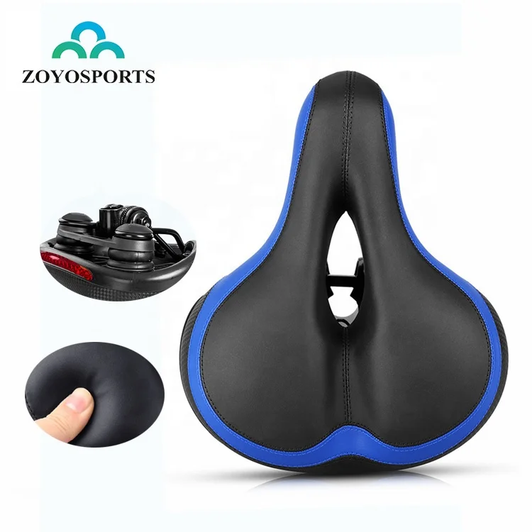 

ZOYOSPORTS Comfort Mountain Bicycle Seat Wide Soft Dual Shock Absorbing Ball Cycling Bike Saddle, Black/blue,black/red,as your request