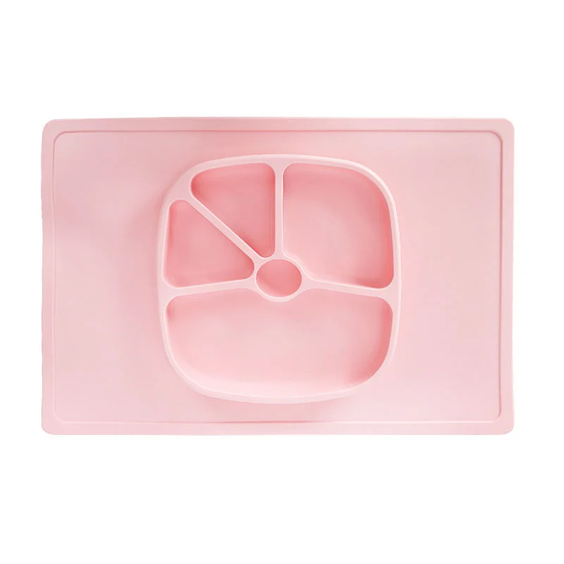 

Bpa Free Non Toxic Silicone Plate Baby Soft Safety Silicone Suction Baby Bowl, Pink, green