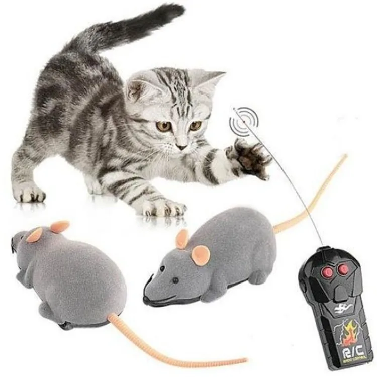 

Electronic Rat Mice Mouse RC Simulation Interactive Wireless Remote Control Funny Mouse Dog Cat Toy