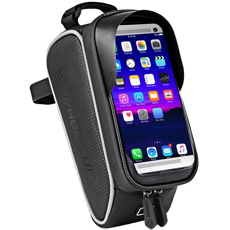 

New waterproof and durable Pu bicycle bag, Black,red