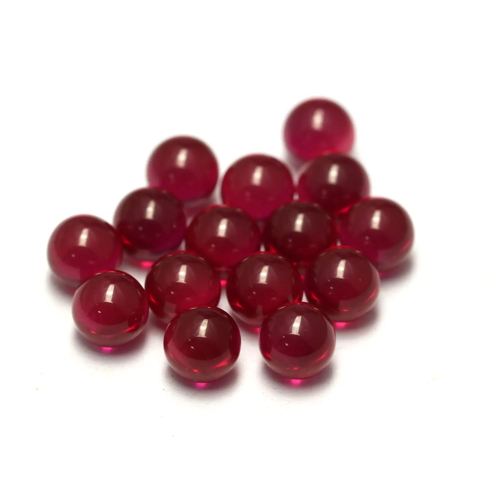 

100 pcs/bag 2mm 3mm 6mm synthetic ruby terp vapor pearl, Red