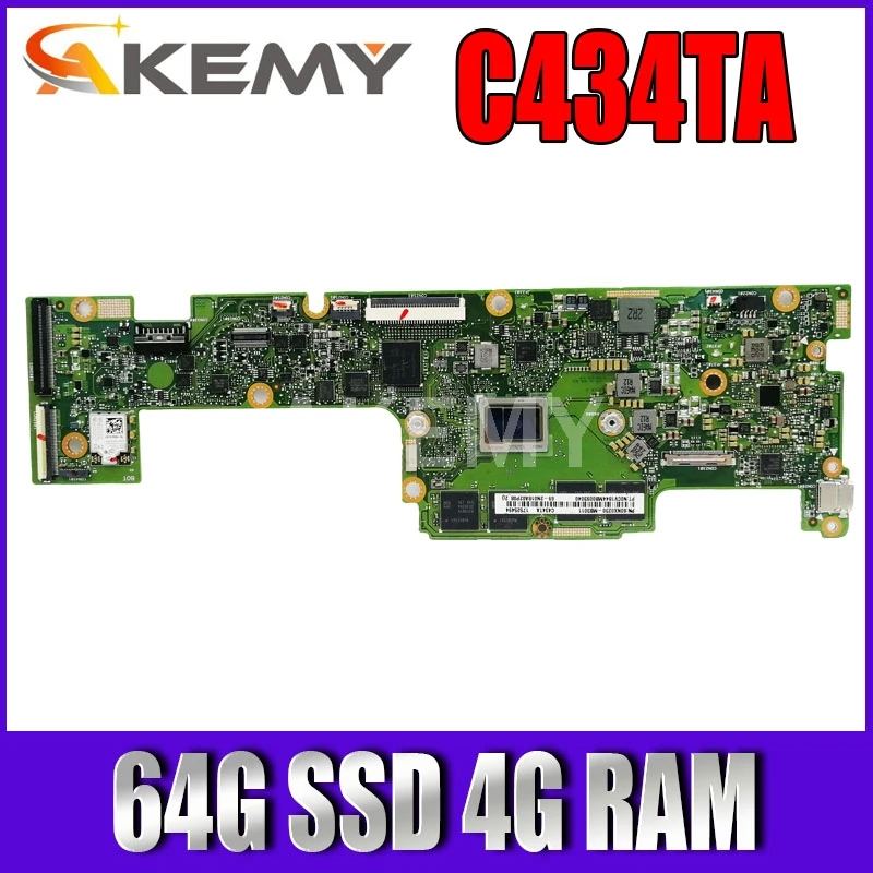 

Akemy For ASUS Chromebook Flip C434TA-DSM4T C434TA Laotop Mainboard C434TA Motherboard with 64G SSD 4G RAM