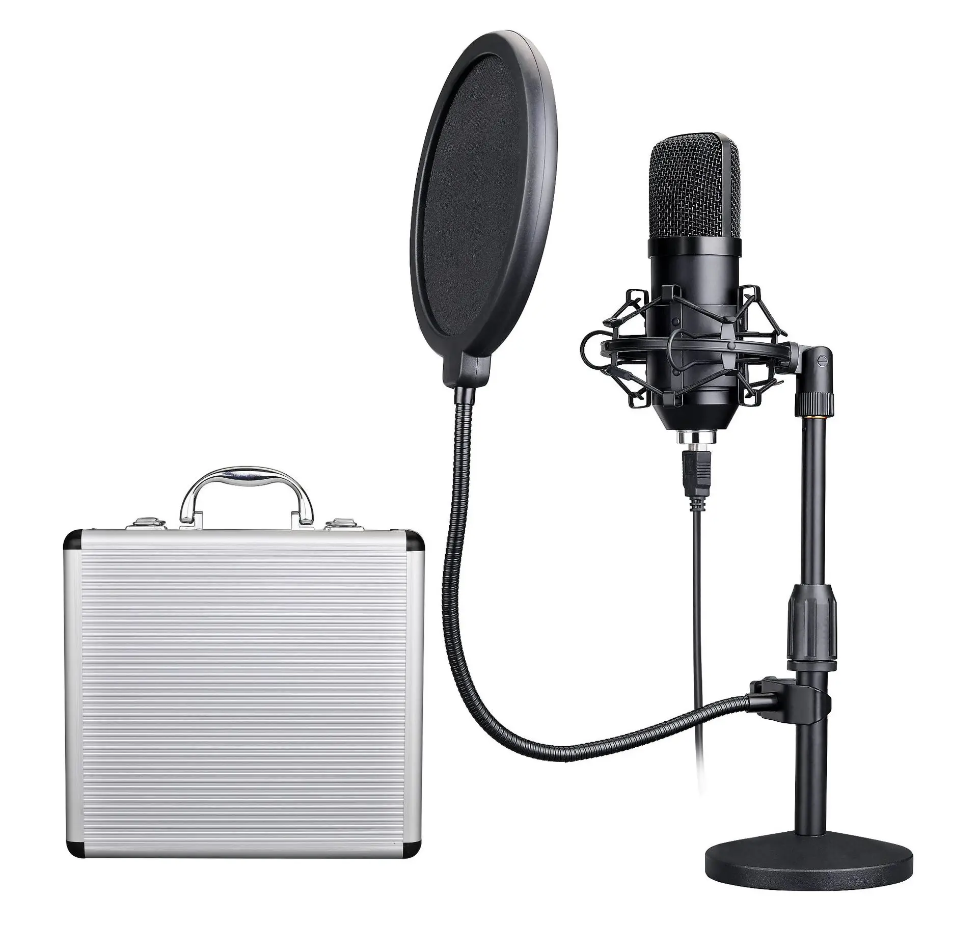 

omnidirectional equipment wired vocal pc camera tube podcast holder streaming recording youtube usb karaoke condenser microphone