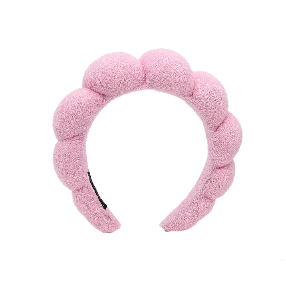 

Cute Puffy Sponge Headbands Skin Care Head Band Soft Terry Towel Cloth Fabric Make Up Spa Hair Bands