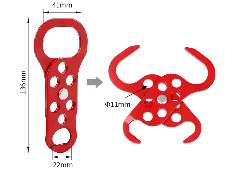 Multi-type Safety Aluminum Steel Lockout Hasp Lock Loto Tagout Device