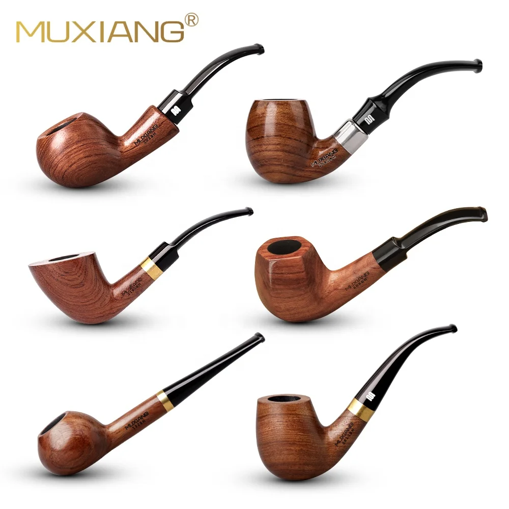 

MUXIANG Multi Styles Natural Pear Wood Tobacco Pipe Custom Logo Reasonable Price Smoking Pipes For Gentleman, Natural wood