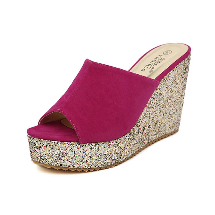 

Women's Platform Slip On Wedge Slide Sandals Mules Summer Espadrille Platform Slide Sandals Shoes, Customized color