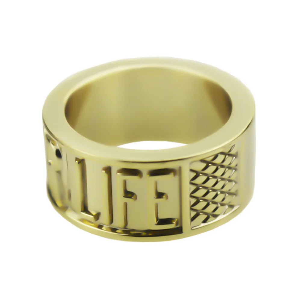 
wholesale metal custom gold plated hip pop boys personalized initial letter fashion metal finger knuckle ring for men 