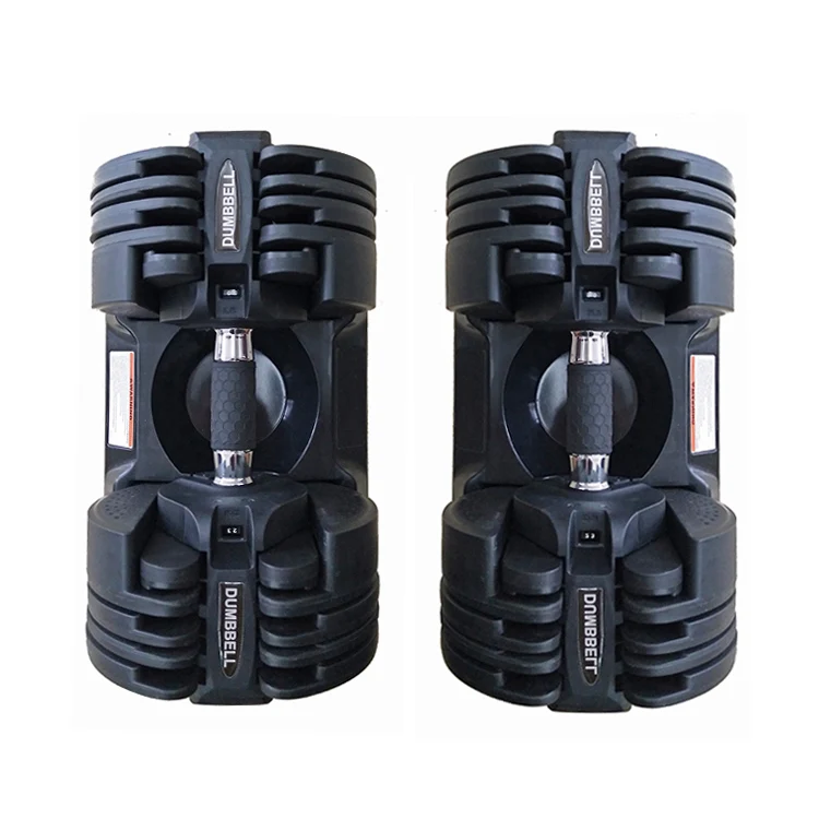 

New Style Home Fitness Workout Quick Weight Adjust 5 to 45lb Adjustable Dumbbells Set