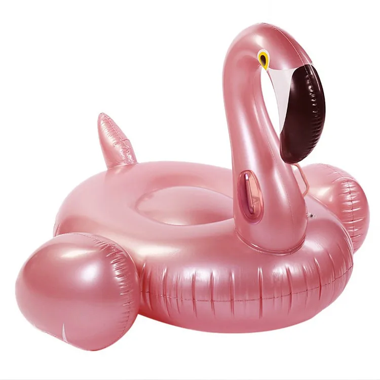 

KM Inflatable Flamingo Pool Float With Handle Giant Inflatables Toys Pink Water Animal Island Float for Adults & Kids