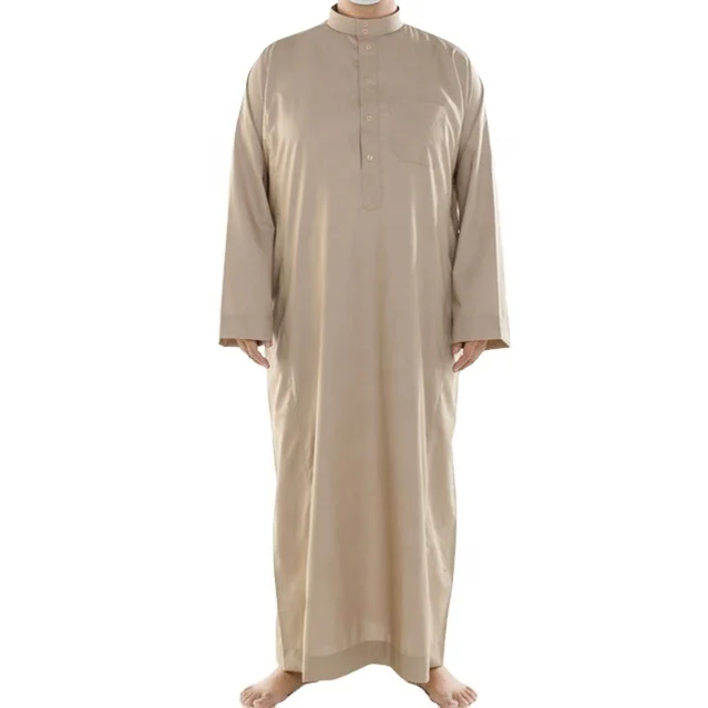 

Wholesale muslim polyester arabic thobe original saudi thobe kandura men thobe, White and 12 colors