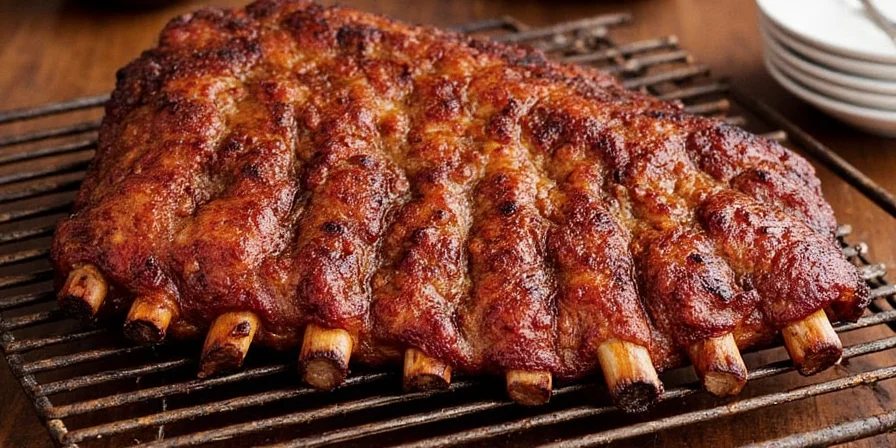 Properly stored leftover ribs and spices