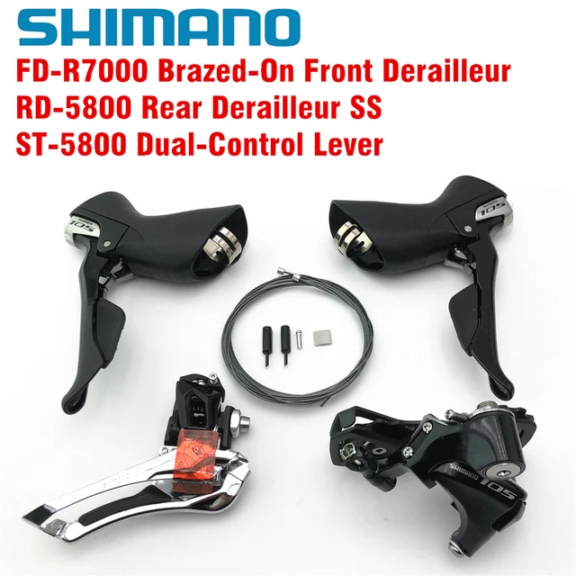 

SHIMANO 105 R7000 and 5800 Groupset 105 R7000 Derailleurs ROAD Bicycle ST+FD+RD R7000 Front REAR Derailleur SS GS