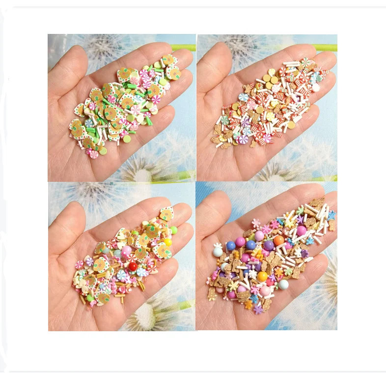 

Christmas Sprinkles Mix Polymer Clay Slice For Party Decoration Confetti-Slime Playing Supplements-Not Edible