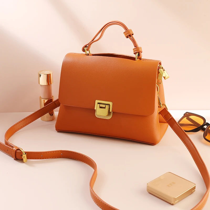 

Vintage quality leather elegant ladies handbag shoulder bag
