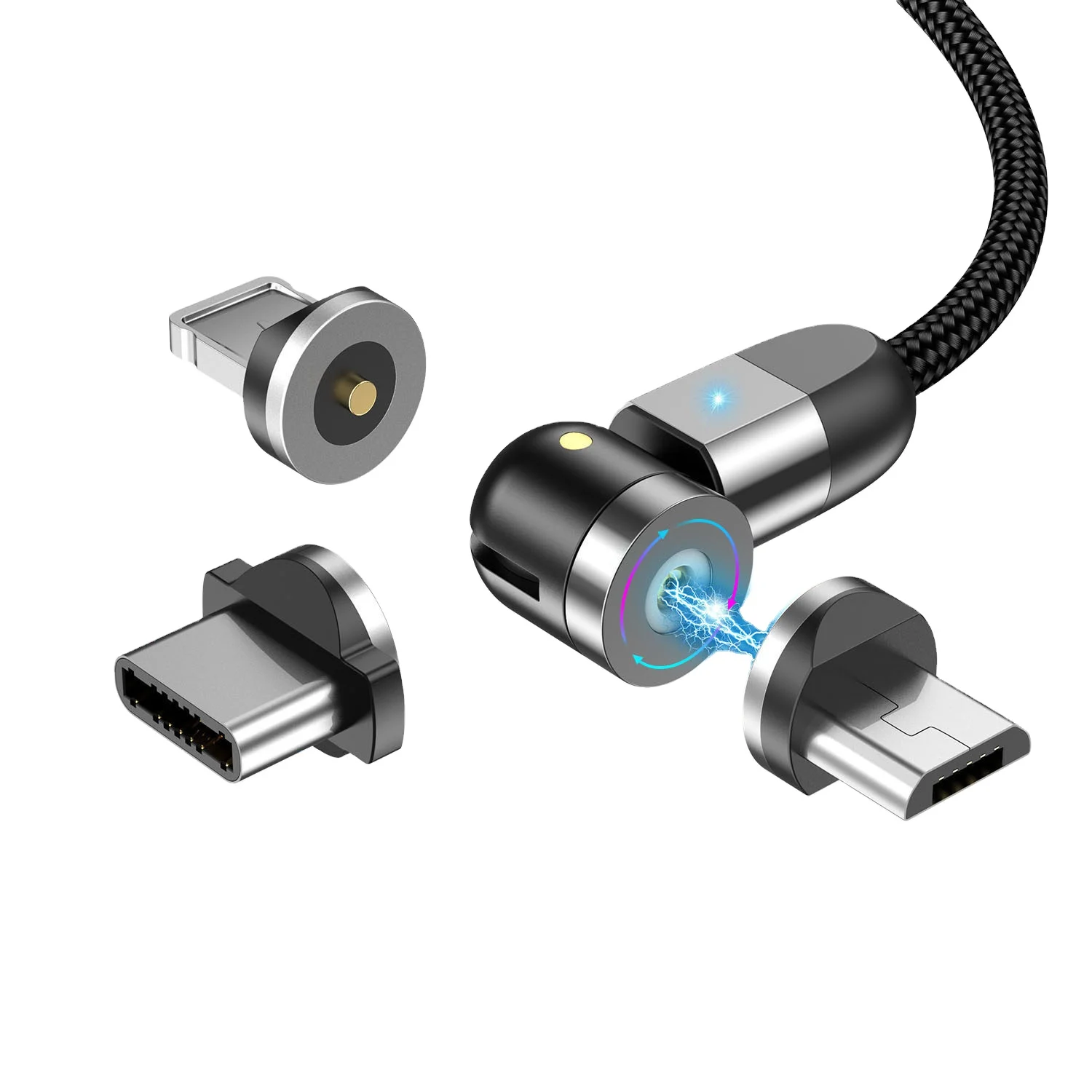 

2021 Newest Magnetic Charging Data Cable Quick Charger 2.4A Mobile Phone Cable for Iphone Android and Usb C Cable