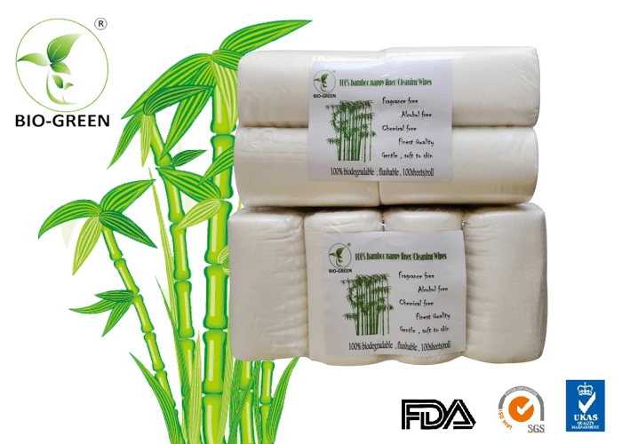 
disposable nonwoven cleaning wipes,soft, biodegradable, flushable 