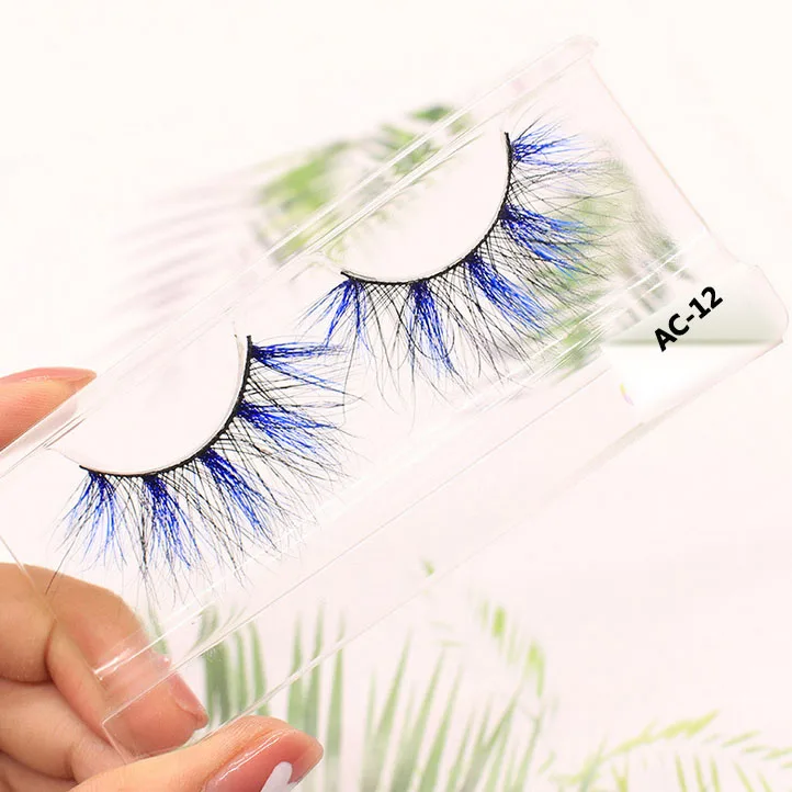 

25MM Lashes 3D Silk Colorful Strip Eyelashes, Colorful eyelash