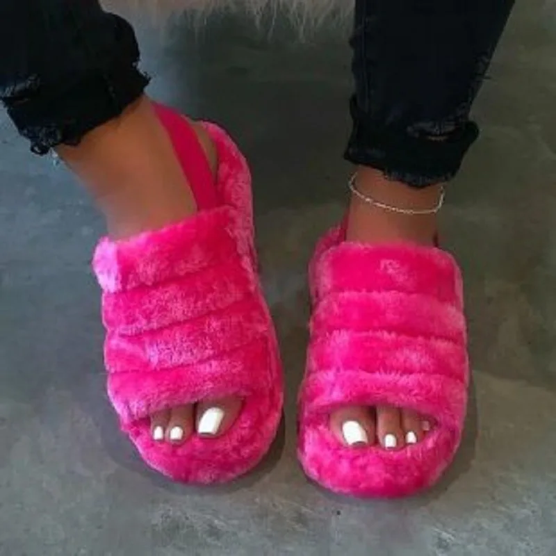 

Wholesale Slides Slippers Sandals Shoes Women Fur Slides