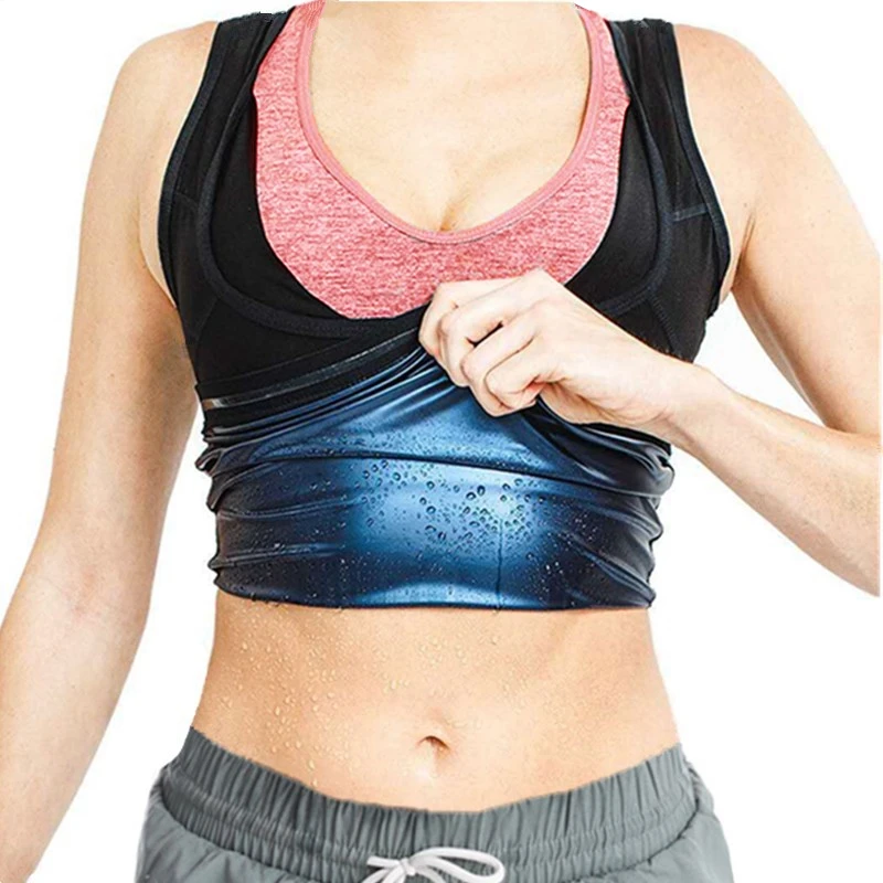 

Sweat Sauna Shaper For Women Polymer Waist Trainer Sauna Slimming Belt Neoprene-Free Body Shapers Tummy Control Trimmer, Black&blue