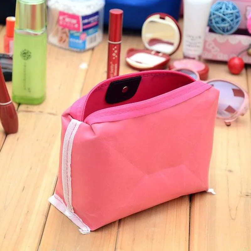 

Latest Small Cosmetic Bag/Customized Travel Organizer Folding Makeup Bag for women, 10 colors
