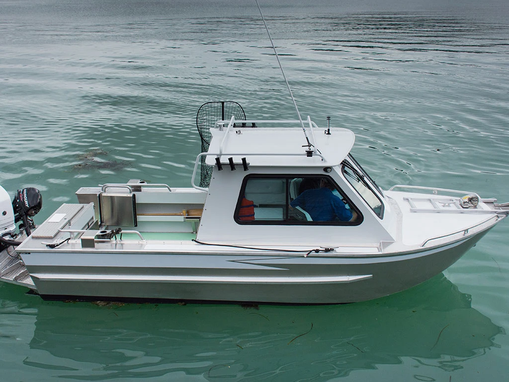 21ft New Hard Top Welded Aluminum Saltwater Fishing Boat With Outboard