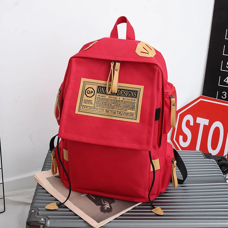 

new design school bag lightweight middle student shoulder tote durable backpacks customized logo, Many colors
